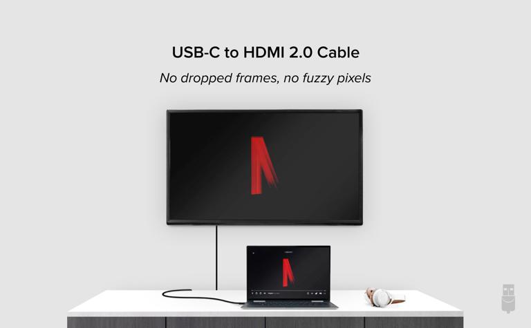 Main image of the Plugable USB Type-C to HDMI 2.0 cable
