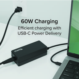 Thumbnail of Image of the Plugable USB-C Power Delivery system charging a laptop
