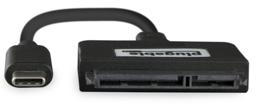 Thumbnail of USBC-SATA24 edge on showing the USB-C port and SATA power/data