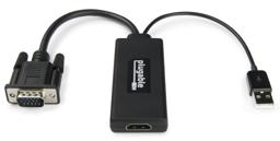 Thumbnail of VGA to HDMI Active Adapter showing all ports and connections